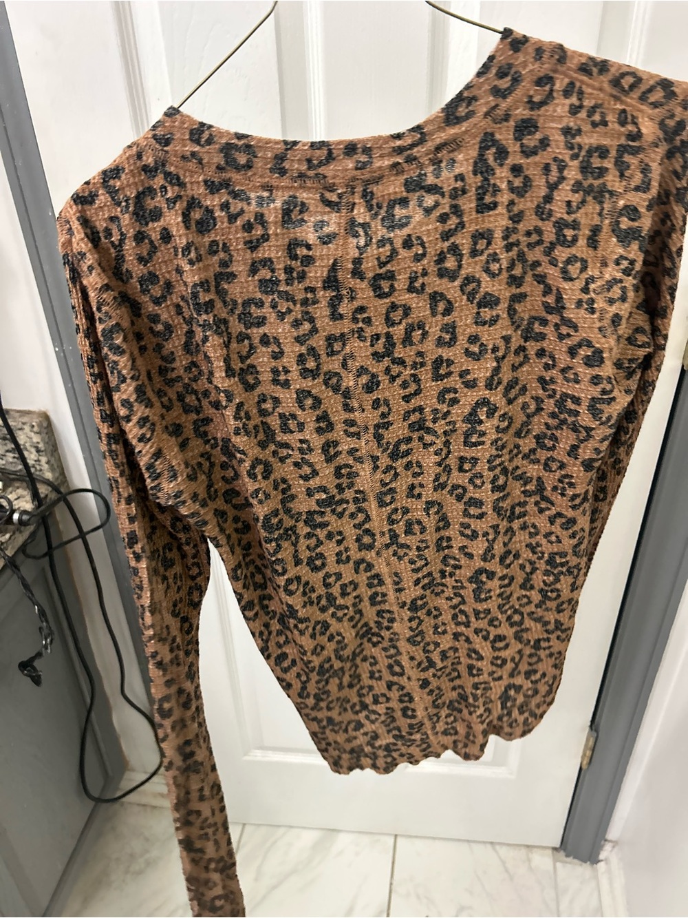 NWOT FREE PEOPLE animal print cardigan. - Picture 4 of 13